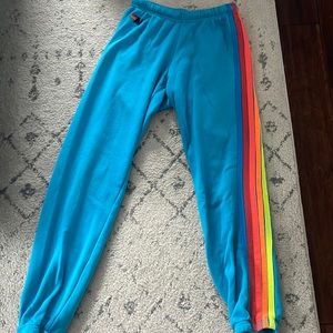 Small aviator nation sweatpants- turquoise